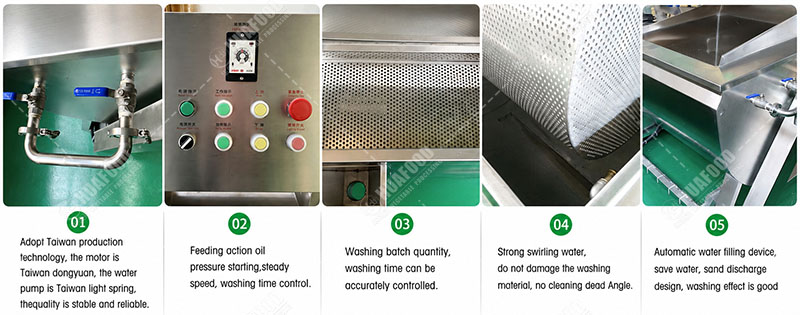 small vegetable washing machine details