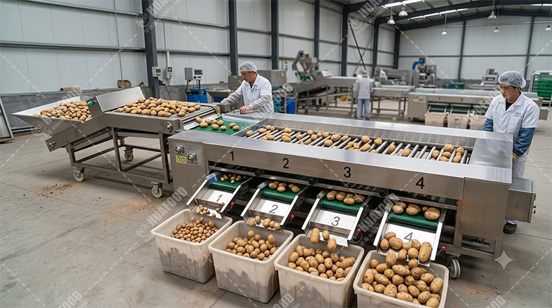 potato grading machine details