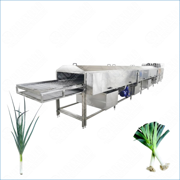 Commercial Leek Washing Machine with High Sprayer System