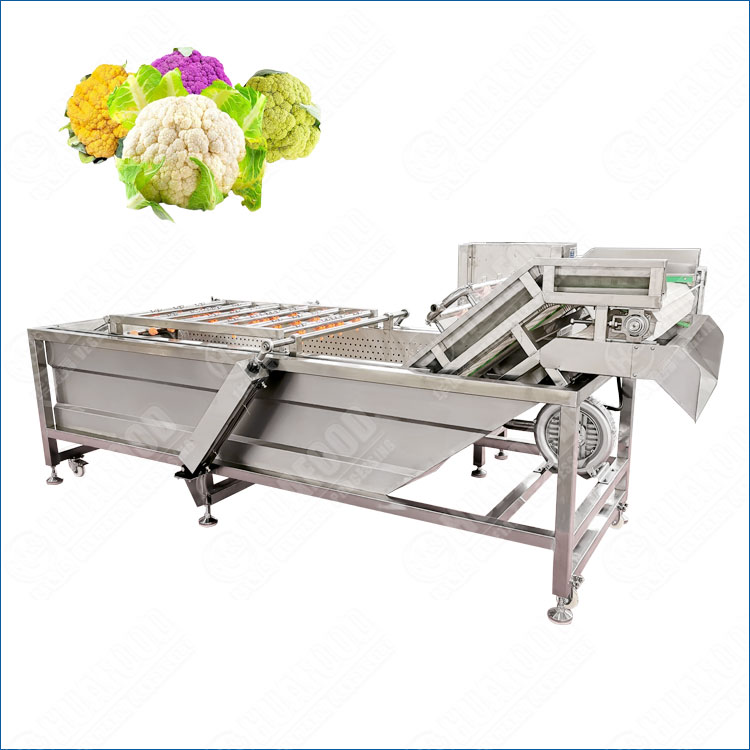 Industrial Cauliflower Vegetable Ozone Air Bubble Washing Machine
