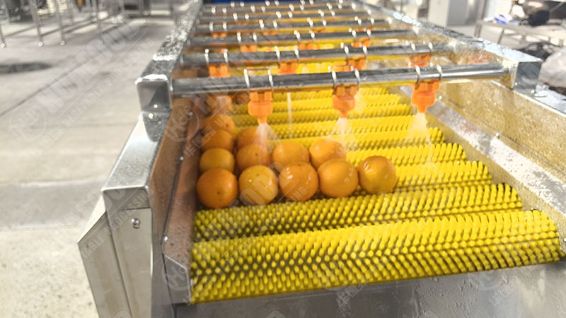 orange brush cleaning machine details