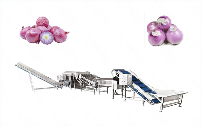 peeling onion root cutting machine