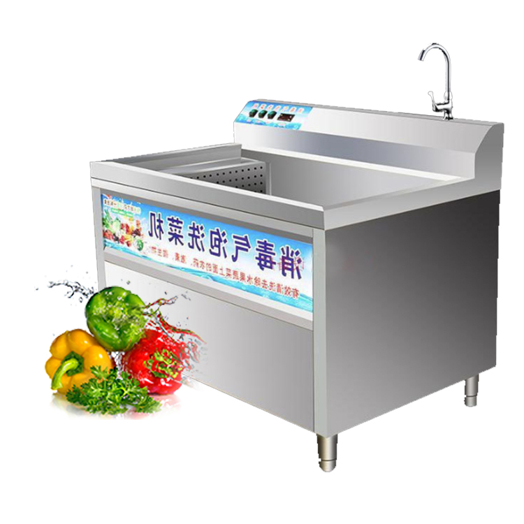 Lavadora de frutas y verduras de burbujas de tamaño pequeño con ozono