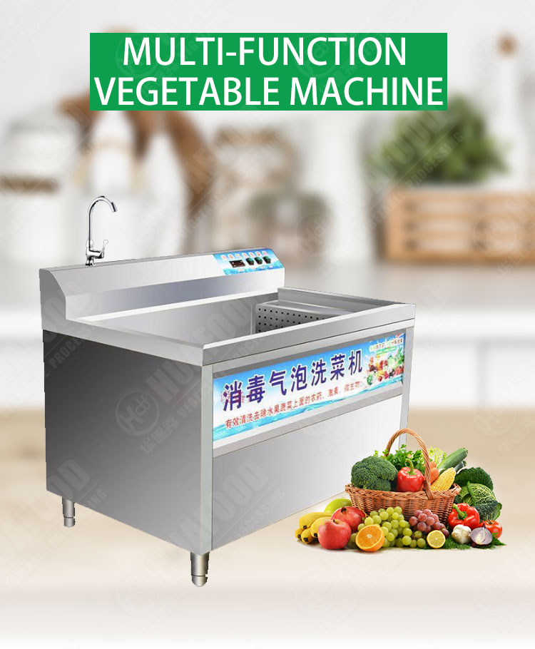 Small Size Bubble Vegetable and Fruit Washing Machine with Ozone - Fruit and vegetable washing machine - 1