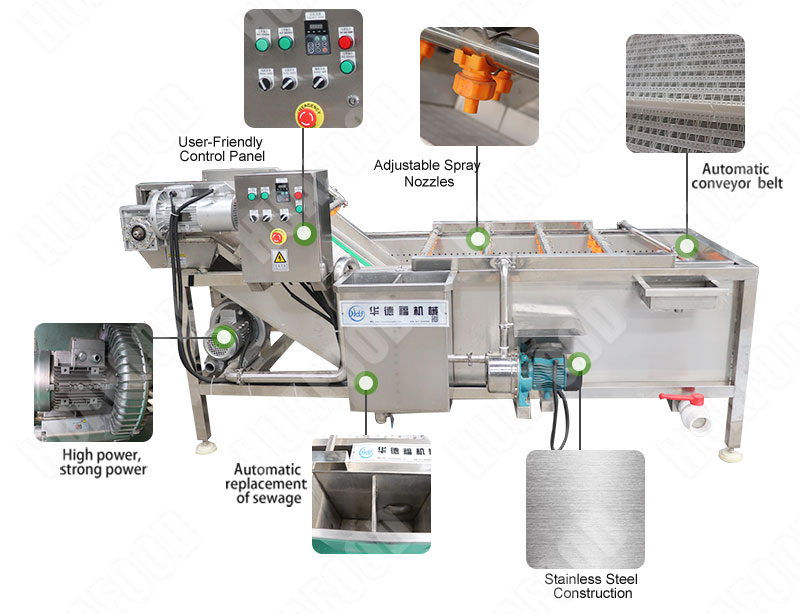 herbs bubble washing machine features