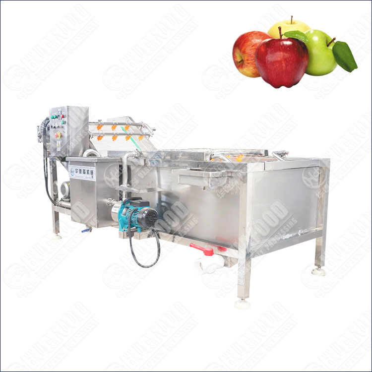 Industrial Apple Fruits Air Bubble Washing Machine For Sale