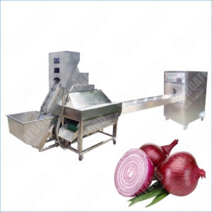 Onion peeling machine