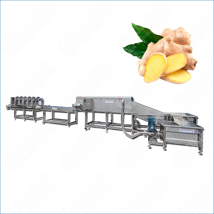 High Pressure Ginger Cleaning Machine With Bubble Pre-Washing