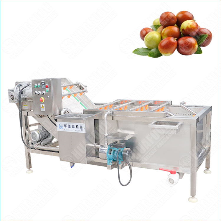 500kg/h Jujube Bubble Washing Machine For Fresh Dates