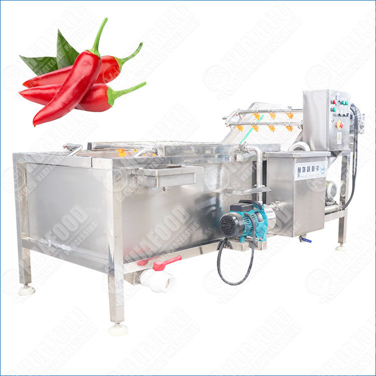 Industrial Red Chilli Bubble Washing Machine – Save Water & Labor Cost