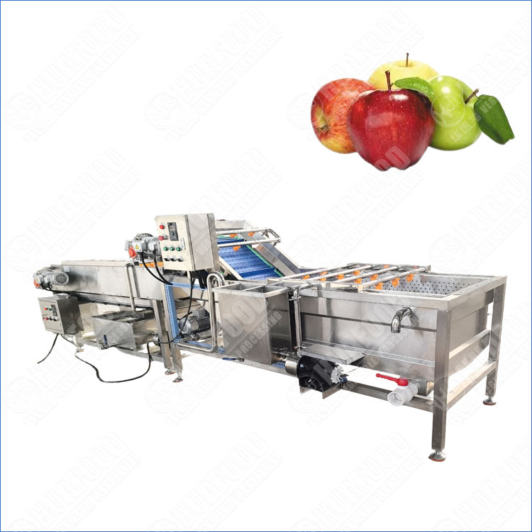 2 In 1 Deep Apple Fruit Cleaning Machine With Air Bubble & Brush Tech