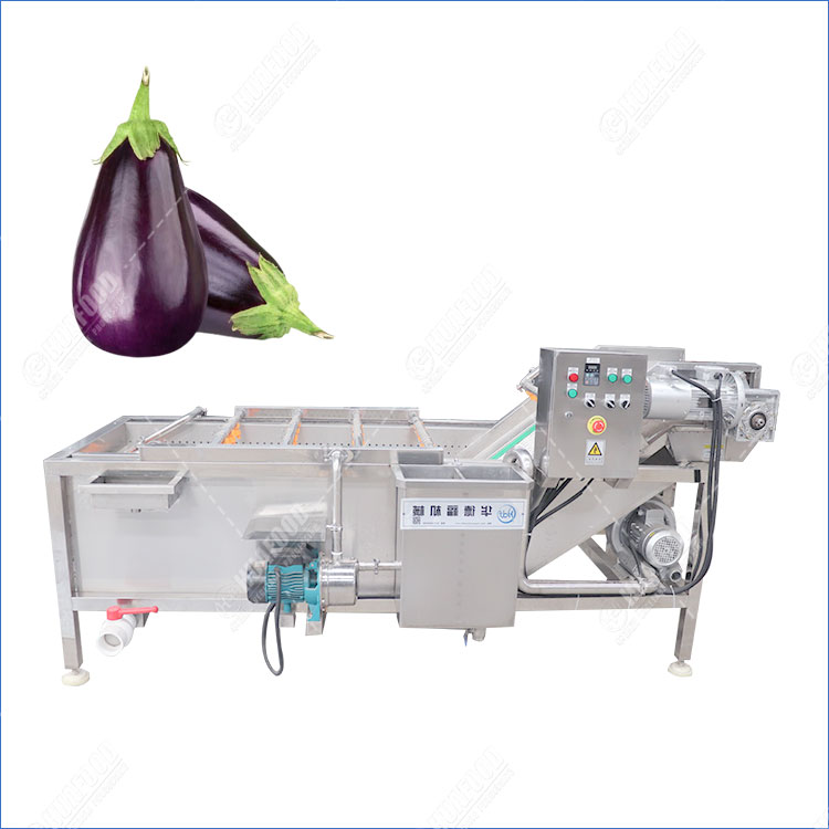 Industrial Eggplant Vegetable Bubble Washing Machine | Gentle & Clean