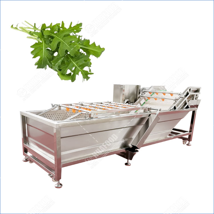 Lavadora industrial de burbujas de rúcula para verduras de hoja
