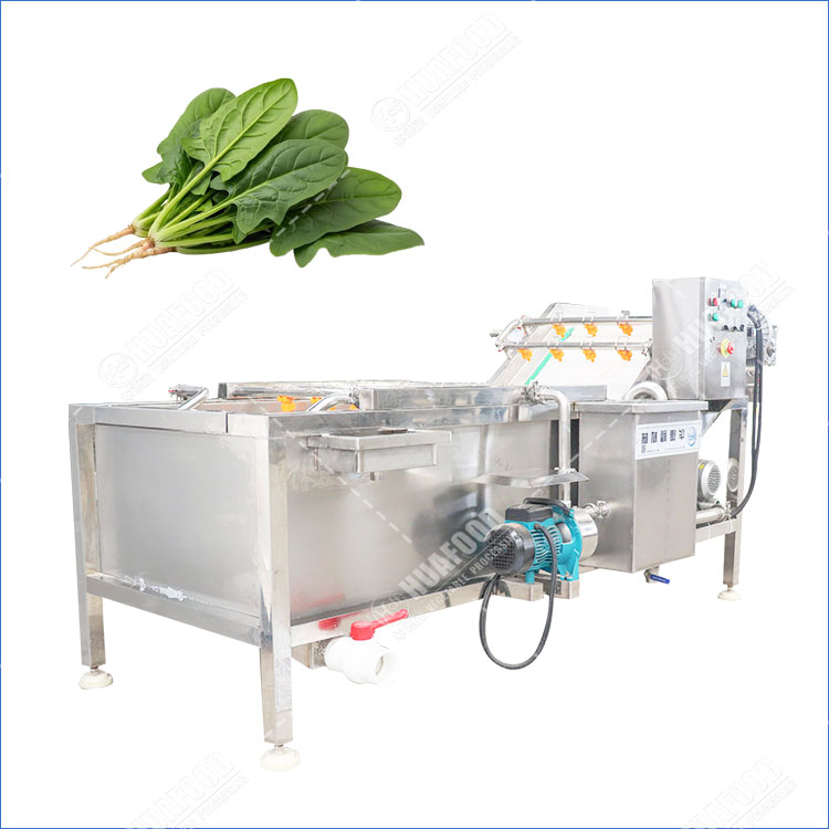 Macchina per la pulizia delle bolle d'aria delle verdure degli spinaci per il lavaggio delicato delle foglie
