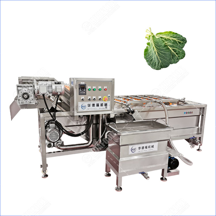 Customizable Collard Greens Washing Machine For 500kg/h Vegetable Cleaning